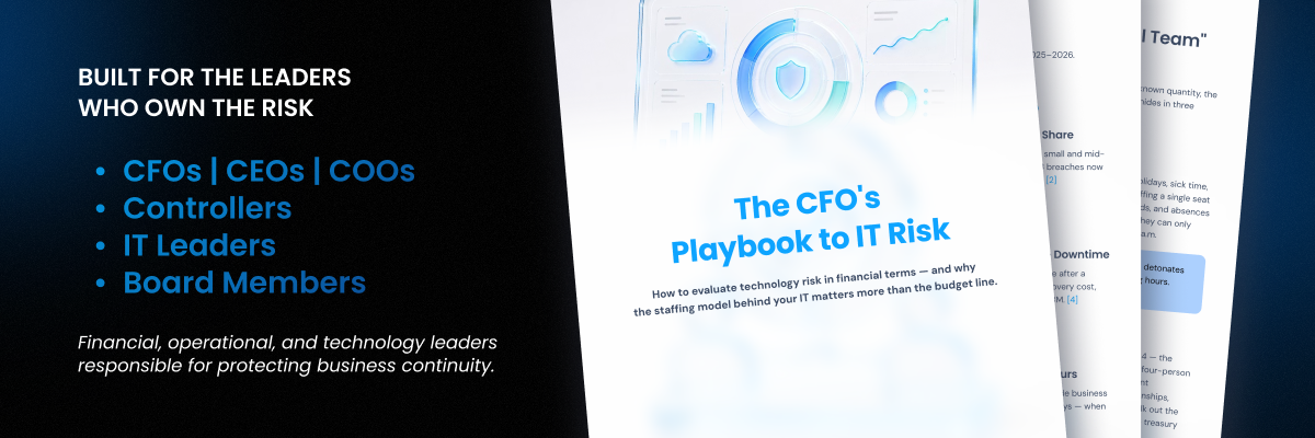 Built for the leaders who own the risk — CFOs, CEOs, COOs, Controllers, IT Leaders, and Board Members